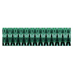 Green Triangle Patterns Satin Scarf (oblong) by Nexatart