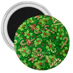 Green Holly 3  Magnets