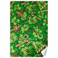 Green Holly Canvas 24  X 36  by Nexatart