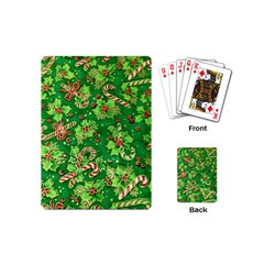 Green Holly Playing Cards (mini)  by Nexatart