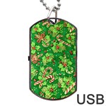 Green Holly Dog Tag USB Flash (One Side) Front