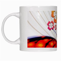 Greeting Card Butterfly Kringel White Mugs by Nexatart