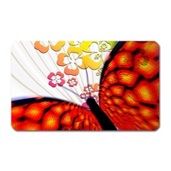 Greeting Card Butterfly Kringel Magnet (rectangular) by Nexatart