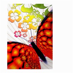 Greeting Card Butterfly Kringel Small Garden Flag (two Sides) by Nexatart