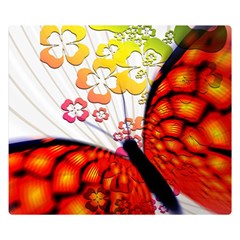 Greeting Card Butterfly Kringel Double Sided Flano Blanket (small)  by Nexatart