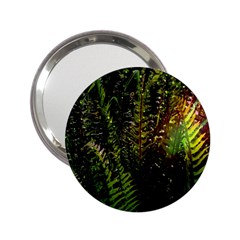 Green Leaves Psychedelic Paint 2 25  Handbag Mirrors by Nexatart