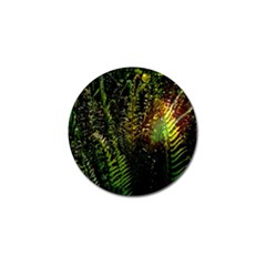 Green Leaves Psychedelic Paint Golf Ball Marker