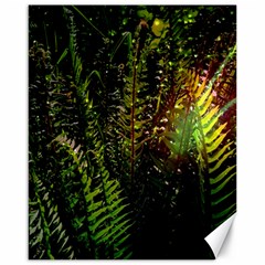 Green Leaves Psychedelic Paint Canvas 16  X 20   by Nexatart