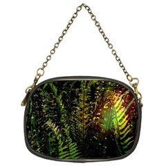 Green Leaves Psychedelic Paint Chain Purses (one Side) 