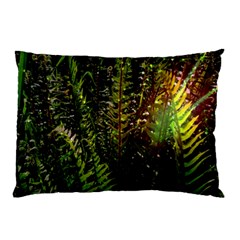 Green Leaves Psychedelic Paint Pillow Case (two Sides) by Nexatart