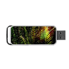 Green Leaves Psychedelic Paint Portable Usb Flash (two Sides)