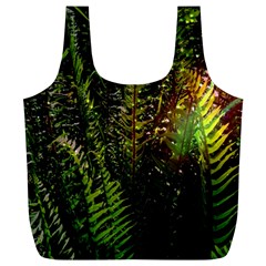 Green Leaves Psychedelic Paint Full Print Recycle Bags (l) 