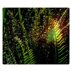 Green Leaves Psychedelic Paint Double Sided Flano Blanket (small)  by Nexatart