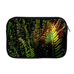 Green Leaves Psychedelic Paint Apple Macbook Pro 17  Zipper Case by Nexatart