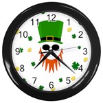 St. Patrick s day Wall Clocks (Black) Front