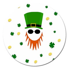 St  Patrick s Day Magnet 5  (round) by Valentinaart