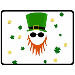 St  Patrick s Day Fleece Blanket (large)  by Valentinaart