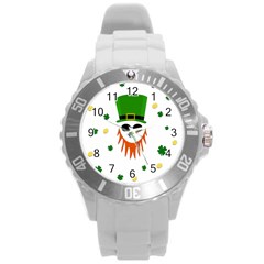 St  Patrick s Day Round Plastic Sport Watch (l) by Valentinaart