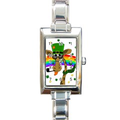 Irish Giraffe Rectangle Italian Charm Watch by Valentinaart