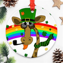 Irish Giraffe Ornament (round) by Valentinaart