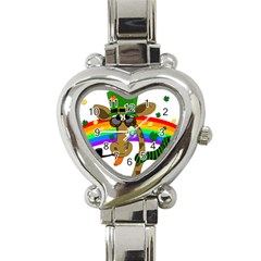 Irish Giraffe Heart Italian Charm Watch by Valentinaart