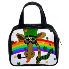 Irish Giraffe Classic Handbags (2 Sides) by Valentinaart