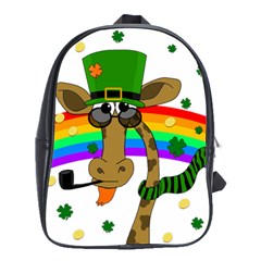 Irish Giraffe School Bags(large)  by Valentinaart