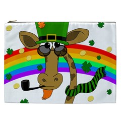 Irish Giraffe Cosmetic Bag (xxl)  by Valentinaart