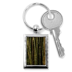 Green And Brown Bamboo Trees Key Chains (rectangle) 