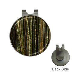 Green And Brown Bamboo Trees Hat Clips With Golf Markers