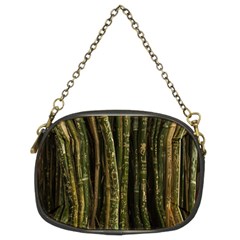 Green And Brown Bamboo Trees Chain Purses (two Sides) 