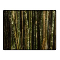 Green And Brown Bamboo Trees Double Sided Fleece Blanket (small)  by Nexatart