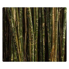 Green And Brown Bamboo Trees Double Sided Flano Blanket (small) 