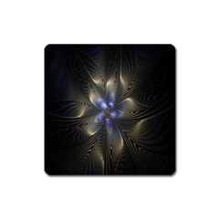 Fractal Blue Abstract Fractal Art Square Magnet