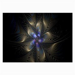 Fractal Blue Abstract Fractal Art Large Glasses Cloth