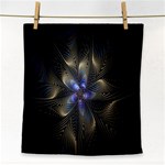 Fractal Blue Abstract Fractal Art Face Towel Front