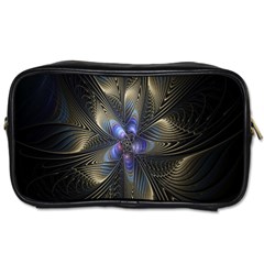 Fractal Blue Abstract Fractal Art Toiletries Bags by Nexatart