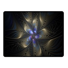 Fractal Blue Abstract Fractal Art Fleece Blanket (small)