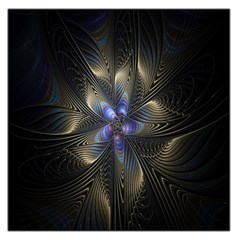 Fractal Blue Abstract Fractal Art Large Satin Scarf (square)