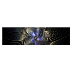 Fractal Blue Abstract Fractal Art Satin Scarf (oblong)