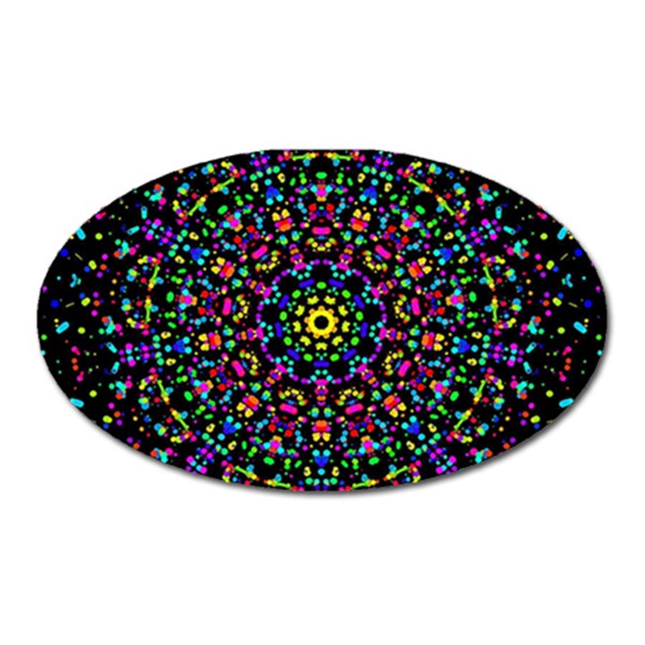 Fractal Texture Oval Magnet