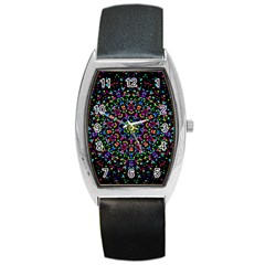 Fractal Texture Barrel Style Metal Watch