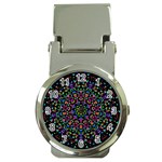 Fractal Texture Money Clip Watches Front