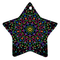 Fractal Texture Star Ornament (two Sides)