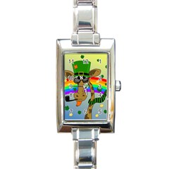 Irish Giraffe Rectangle Italian Charm Watch by Valentinaart