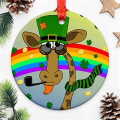 Irish Giraffe Ornament (round) by Valentinaart