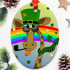 Irish Giraffe Ornament (oval) by Valentinaart