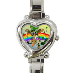 Irish Giraffe Heart Italian Charm Watch by Valentinaart