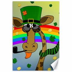 Irish Giraffe Canvas 24  X 36  by Valentinaart