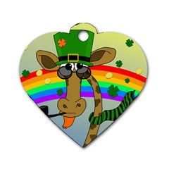 Irish Giraffe Dog Tag Heart (one Side) by Valentinaart